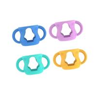 4pcs Silicone Covers for Baby Bottles Shockproof Sleeve Bottle Holder with Grip Handles Drop Protections Covers Glass Bottle Protector