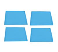 4Pcs Silicone Dehydrator Mats with Edge, Silicone Sheets Nonstick Silicone Tray Liner for Fruit Leather Liquid Fruits Meat Vegetables Herbs(Blue)