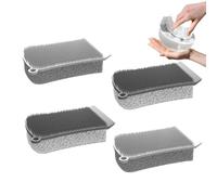 4PCS Silicone Dish Scrubber,3 In 1 Dual Sided Kitchen Silicone Sponge Scrub Brush,Reusable Dish Washing Brushes,Multi-Purpose Kitchen Dishwashing Sponge For Pots, Bowls(4pcs)