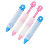 4pcs Silicone Four Head Piping Pen for Cream Fondant Cakes Decorating