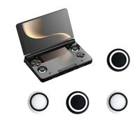 4Pcs Silicone Joystick Caps for AYN Thor,Thumb Stick Grip Rocker Caps Gaming Console Controller Joystick Stick Cover Sweatproof Button Cap (circle in black and white)