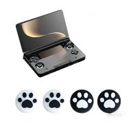 4Pcs Silicone Joystick Caps for AYN Thor,Thumb Stick Grip Rocker Caps Gaming Console Controller Joystick Stick Cover Sweatproof Button Cap (pattern in black and white)