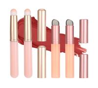 4PCS Silicone Lip Scrubber, Lip Brush for Lipstick, Lips Mask Applicator Silicone Nail Brush, for Lips Mud, Smudge, Nail Art Blending (Pink)