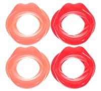 4pcs Silicone Lips Face Slim Exerciser Rubber Muscle Lips Trainer Tightener Tool