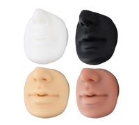 4Pcs Silicone Nose Mouth Model Display Practice Simulation Lip Nail Holder Display Lips Nose Nail Piercing Kits Silicone Lips For Makeup Practice Silicone Lip Piercing Model