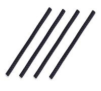 4PCS Silicone Oven Rack Protectors Heat Resistant Oven Edge Guard Protect Prevent Burns Microwave Edge Liner Cover for Home Kitchen（Black