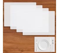 4PCS Silicone Placemats, 30x40cm Plastic Placemats, Non-Slip Heat Resistant Table Mats, Plastic Table Mat for Kitchen Baking Pastry, Crafts