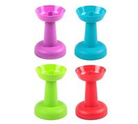 4PCS Silicone Popsicle Holders for Kids No Drip, Reusable Mess Free Ice Pop Stick Holder with Built in Straw for Sucking Up Melted Frozen Treats Dishwasher Safe, Leak Proof & BPA Free (Mixed Colors)