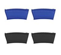 4pcs Silicone Pot Handle Holder Heat Insulated Non Slip Grip Cover | Textured Silicone, Wide Flat Shape, Easy Clean, for Wok and Stockpot Side Handles