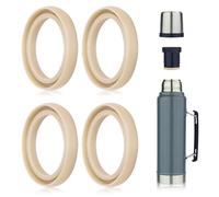 4pcs Silicone Replacement Gaskets Classic for Stanley, Sealing O Ring Washer Parts for Thermos Lid Compatible with Stanley Classic 20oz 1.0 QT 1.5 QT 2 QT 2.5 QT Vacuum Water Bottle Stopper (Grey)