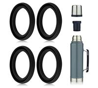 4pcs Silicone Replacement Gaskets Classic for Stanley, Silicone Seal Gasket for Stanley Compatible with Stanley Classic 20 oz 1.0 QT 1.5 QT 2 QT 2.5 QT Vacuum Bottle Stopper Black