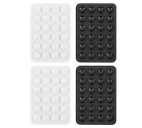 4Pcs Silicone Suction Phone Case Mount, Non Slip Hands-Free Sticky Cell Phone Grip, Suction Cup Mirror Shower Ph-one Mount Holder for Selfies and Videos, Phone Grip for i-P-hone and An-droid Cases
