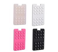 4Pcs Silicone Suction Phone Mount, Anti-Slip Adhesive Holder For Mirror, Glass, Smooth Surfaces, Suction Cup Phone Holder, Hands-Free Video Recording, Social Media, Kitchen, Bathroom, 2.2x3.3in