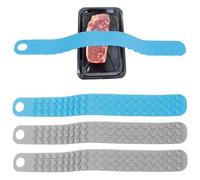 4Pcs Silicone Thaw Belt Rapid Defrosting Belt Practical Meat Thaw Suction Claw Easy to Hang Defrosting Tape for Thawing Frozen Food Meat Beef Kitchen Supplies