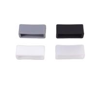 4pcs Silicone Watch Bezel Ring Strap Retainer Replacement Accessory | Four Piece Set, White Black Grey Options, Watch Band Fastener Ring for Strap Replacement