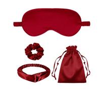 4Pcs Silk Sleep Masks Satin Eye Mask Silky Eyes Cover Blindfold Eyeshade Headband Scrunchies Pouch Bags Bridesmaid Gifts