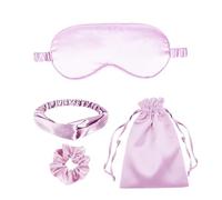 4Pcs Silk Sleep Masks Satin Eye Mask Silky Eyes Cover Blindfold Eyeshade Headband Scrunchies Pouch Bags Bridesmaid Gifts