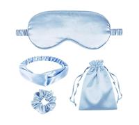 4Pcs Silk Sleep Masks Satin Eye Mask Silky Eyes Cover Blindfold Eyeshade Headband Scrunchies Pouch Bags Bridesmaid Gifts