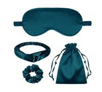 4Pcs Silk Sleep Masks Satin Eye Mask Silky Eyes Cover Blindfold Eyeshade Headband Scrunchies Pouch Bags Bridesmaid Gifts