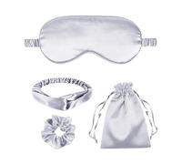 4Pcs Silk Sleep Masks Satin Eye Mask Silky Eyes Cover Blindfold Eyeshade Headband Scrunchies Pouch Bags Bridesmaid Gifts