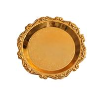 4pcs Silver And Gold Iron Plate, Decorative Jewelry Display Tray, Party Supplies, For Storing Various for Jewelry(Color2)