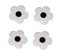 4pcs Silver Magnetic Curtain Weights Flower Shape Iron Butterfly Clips for Wind Control Tablecloth Holders Home Garden Decor Sturdy Compact Design(Flower-shaped)