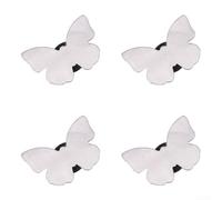 4pcs Silver Magnetic Curtain Weights Flower Shape Iron Butterfly Clips for Wind Control Tablecloth Holders Home Garden Decor Sturdy Compact Design(Butterfly-shaped)