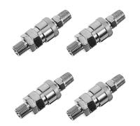 4pcs Silver Metal Air Coupler Quick Connect 1/4 Inch