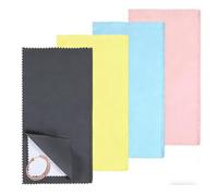 4Pcs Silver Polishing Cloth, 9.84x12in Silver Cleaning Cloth, Reusable Silver Cloth, Suitable for Silver,Gold, Platinum, and Other Precious Metals (4 Colors)