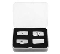 4pcs Silver Suspension Hanging Adjustment Button Sticker, Aluminum Alloy Switch Cover for ML GL GLE GLS Series, Car Interior Trim Accessory with Easy Peel - and - (C Type)