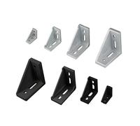 4Pcs Single Corner Bracket 2040 3060 4080 4590 Fitting Angle Corner Aluminum L Connector Fastener for V-Slot Aluminum Profiles(4080 Black)