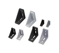 4Pcs Single Corner Bracket 2040 3060 4080 4590 Fitting Angle Corner Aluminum L Connector Fastener for V-Slot Aluminum Profiles(4590 Silver)