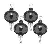 4Pcs Single Pulley with Hook Iron Plastic Mechanics Teaching Tool | Hands-On Aid, Classroom Study, Easy to Use, Rope and Wire Application, for Students
