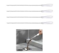 4PCS Sink Cleaning Brush, 60cm Drain Unblocker Tool Brush Extended Flexible Drain Snake Pipe Cleaners Hair Clog Remover Tool, Sink Cleaning Brush for Toilet Bathroom Kitchen Plug Hole