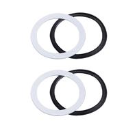 4PCS Sink Plug Rubber Seal 110mm Sink O Ring Seal Washer Rubber Sealing Gasket for Toilet Drain Kitchen Sinks Basket Strainer Waste Bathroom (Black & White)
