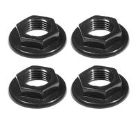 4Pcs Sink Tap Back Nut - 1/2" BSP Plastic Flanged Nuts for Bathroom Basin Taps & Mixers, Black (41mm OD)