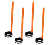 4pcs Ski Glove Straps, Polyester Ski Glove Leash Strong Elasticity Sport Glove Safety Strap Snowboard Glove Strap Ski Glove Handcuff with Pattern Ski Accessories for Hanging Glove(Orange)