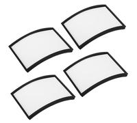 4pcs Ski Goggles Pass Holder, 3.54x2.44in/9x6.2cm Plastic Winter Sport Lift Ticket Pass Holder Strap with Open Frame Design Fits All Snowboard Helmets Accessories(Black)