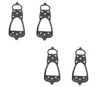 4pcs Skid Crampon Shoe Covers for Hiking and Mountaineering Durable Ice Traction Overshoes Flexible and Lightweight Outdoor Footwear Black