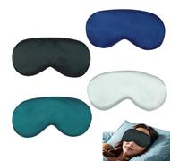 4PCS Sleep Mask Adjustable Strap Eye Mask Silk Eye Mask for Sleeping Blackout Sleep Eye Masks for Both Men Women Ideal Night Rest Relaxation Meditation and Nap Travel Gift (4 Colors)
