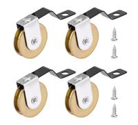4pcs Sliding Screen Door Rollers Replacement for College Doors Accessories Part, 1 Inch Heavy Duty Door Tension Springs with Concave Steel Ball Bear Fits B638 B687 B639 B756 Top and Bottom Wheels
