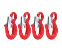 4Pcs Slip Hook, Alloy Steel Sling Hook, Thickened Sturdy Hoist Slip Hook with Anti Detachment Snap, High Temperature Quenching Eye Hoist Sling Hook for Lifting Heavy Objects, Port