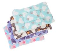 4pcs Small Animal Sleeping Cushion Set for Ferret and Rat Cage Use, Comfortable Coral Fleece and Polyester Sherpa Pet Pads Providing Privacy and Warmth