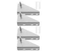 4pcs Small Freezer Door Hinge Stainless Steel Silver A04 37mm