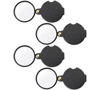 4PCS Small Magnifying Glass, Pocket Magnifying Glass, Magnifying Glasses for Reading for Clear Viewing of Maps, Fine Print, and Small Details Easy to Carry Anywhere