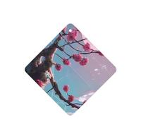 4pcs Small Pink Flowers Car Aroma Diffuser Square Hanging Fragrance Tablet Car Interior Decoration Closet Shoe Closet Fragrance Freshener