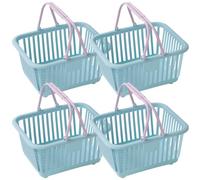 4pcs Small Pp Storage Basket with Handles Portable Home Organizer Bin