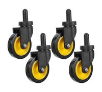 4pcs Small Swivel Caster Wheels Plastic Replacement for Cleaning Cart