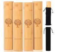 4pcs Small Urns For Ashes,Pet Cremation Urn,23x5x5cm Small Scattering Urn for Pet Owner Scattering Tubes for Human Ashes Adult with Cloth Bag(Tree of life)