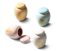 4pcs Small Urns For Human Ashes, Mini Cremation Urn, Decoration Urns Ashes Container with Tree of Life Pattern Engraved For Human Or Pet Ashes